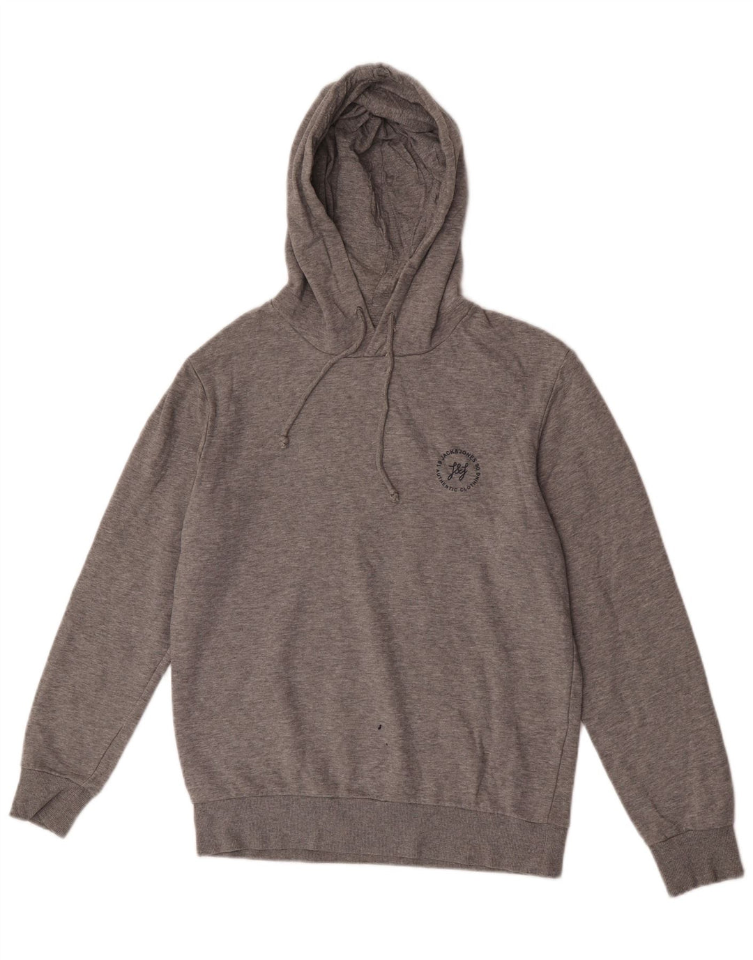 Jack & Jones Mens Hoodie Jumper Medium Grey Flecked Cotton
