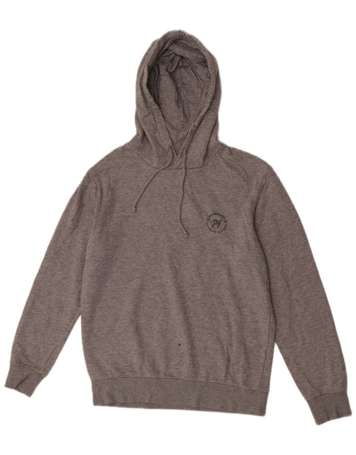 Jack & Jones Mens Hoodie Jumper Medium Grey Flecked Cotton