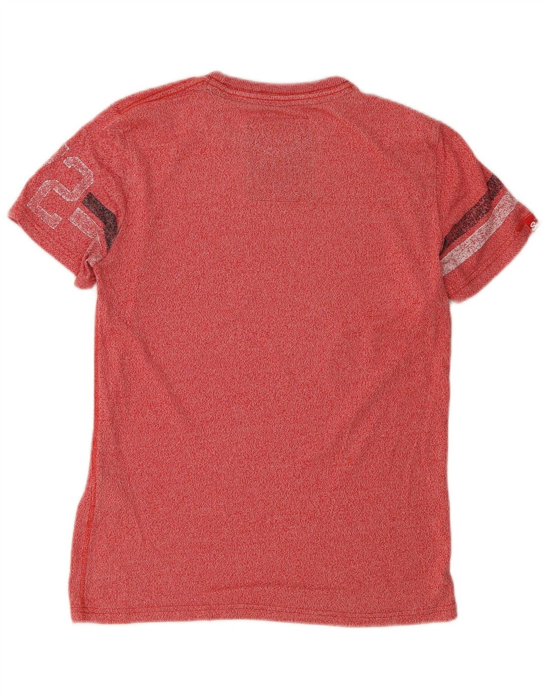 Superdry Mens Graphic T-Shirt Top Small Red Flecked Cotton