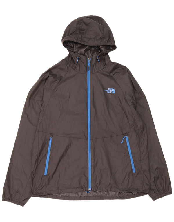 The North Face Mens Hooded Rain Jacket UK 42 XL Black Polyester