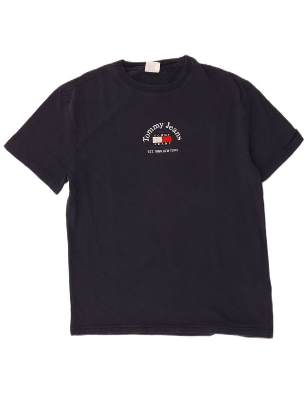 Tommy Hilfiger Mens Graphic T-Shirt Top Small Navy Blue Cotton