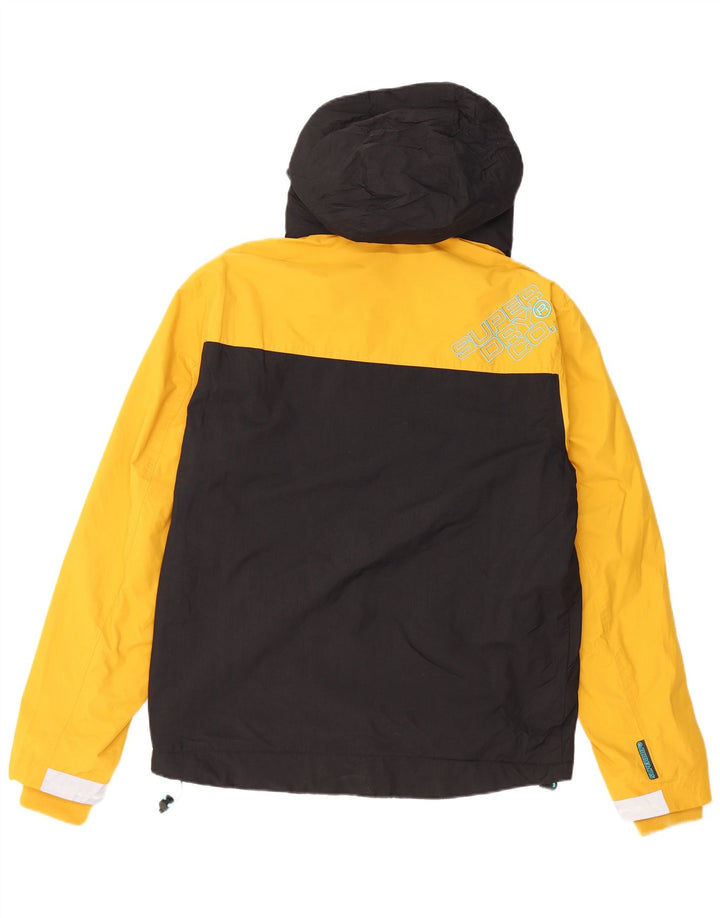 SUPERDRY Mens Graphic Windbreaker Jacket UK 38 Medium Black Colourblock