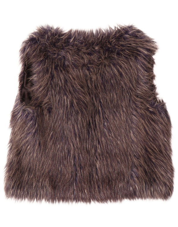Phase Eight Womens Open Faux Fur Gilet UK 16 Large Multicoloured Flecked