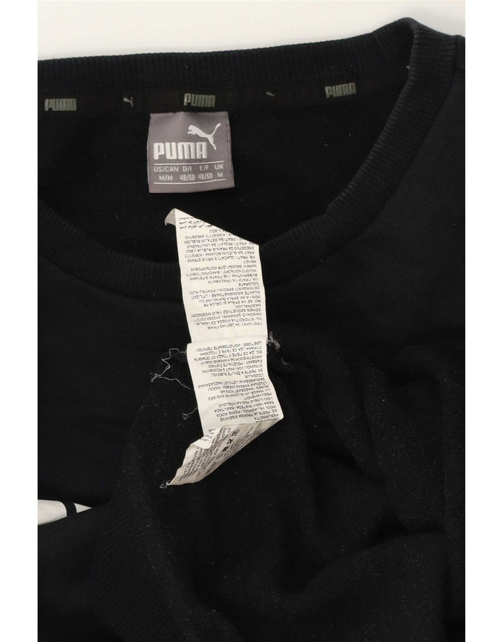 Puma Mens Graphic Sweatshirt Jumper Medium Black Cotton