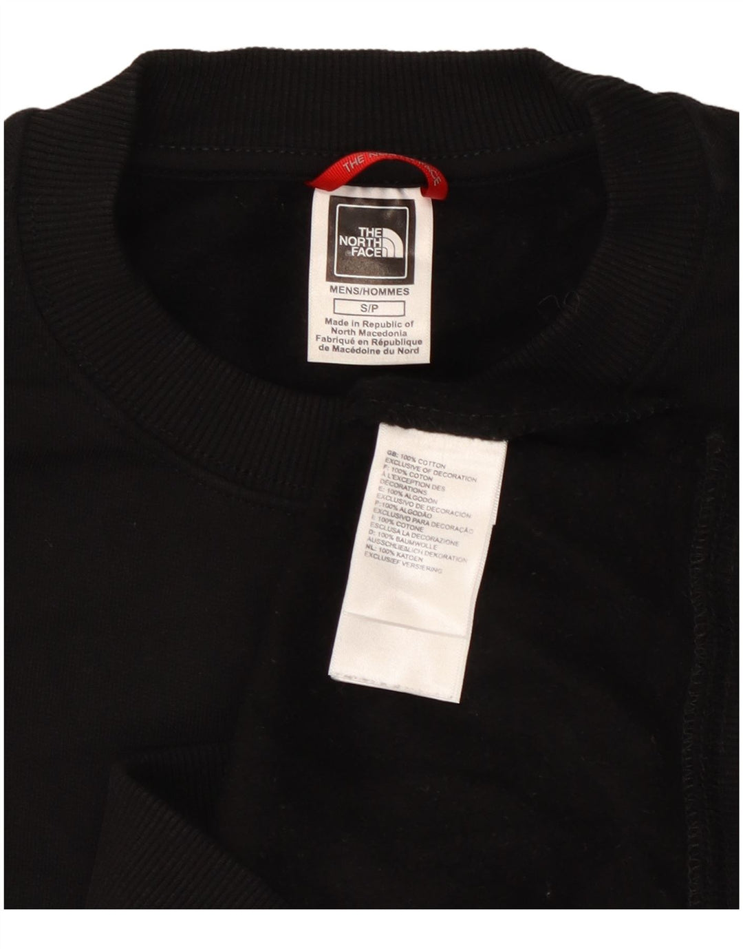THE NORTH FACE Mens Sweatshirt Jumper Small Black Cotton