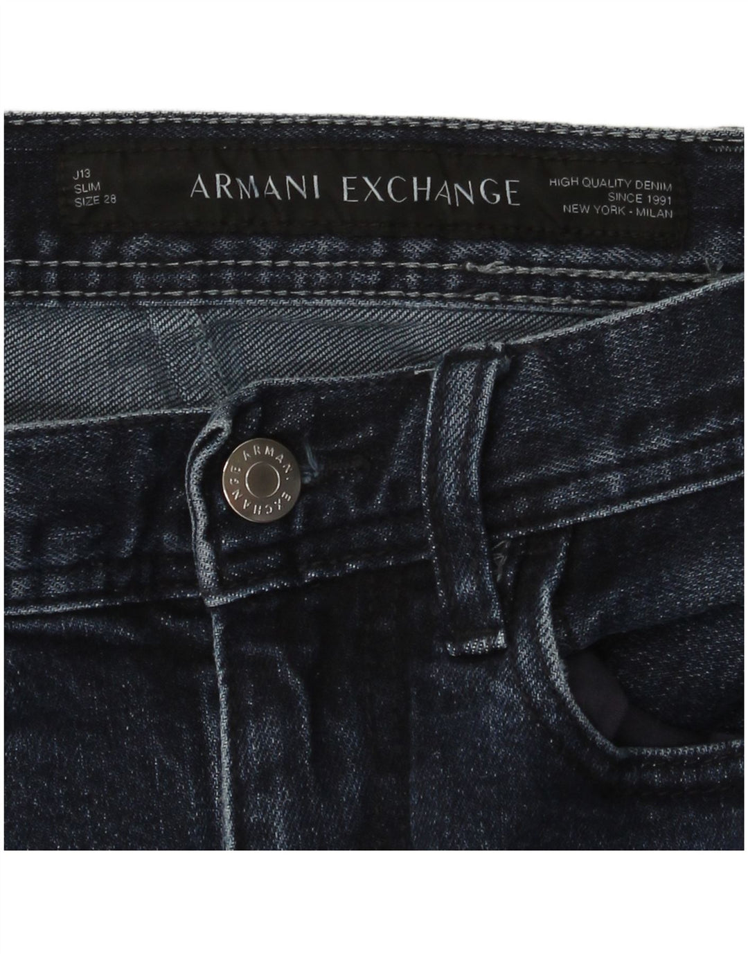 Armani Exchange Mens Slim Jeans W28 L31 Navy Blue