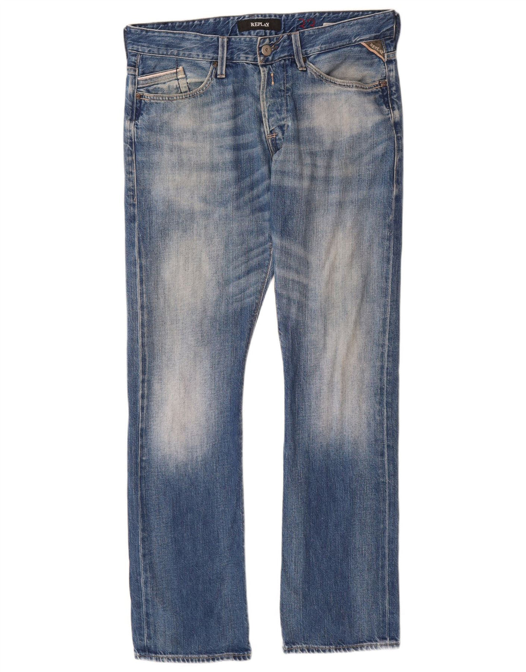 Diesel Mens Straight Jeans W33 L34 Blue Cotton