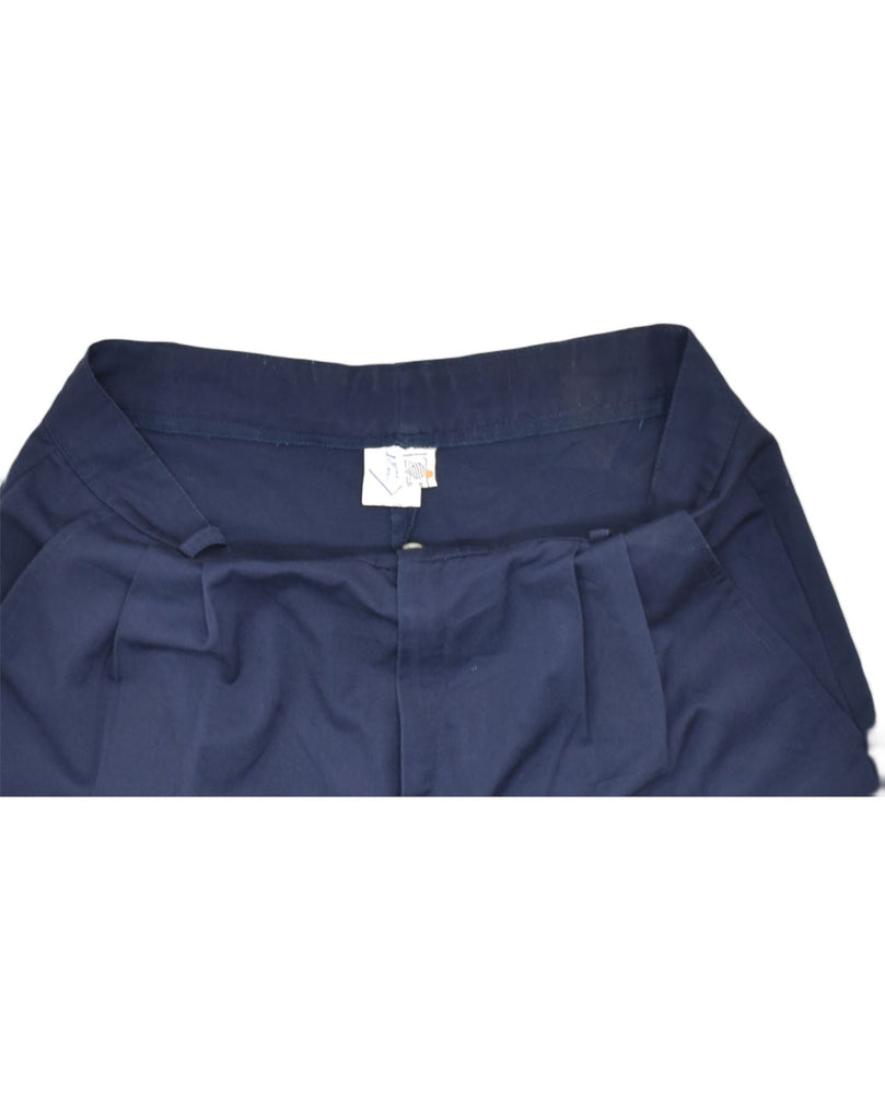 MARINA YACHTING Mens Pegged Chino Shorts W32 Medium Navy Blue Polyester | Vintage | Thrift | Second-Hand | Used Clothing | Messina Hembry 