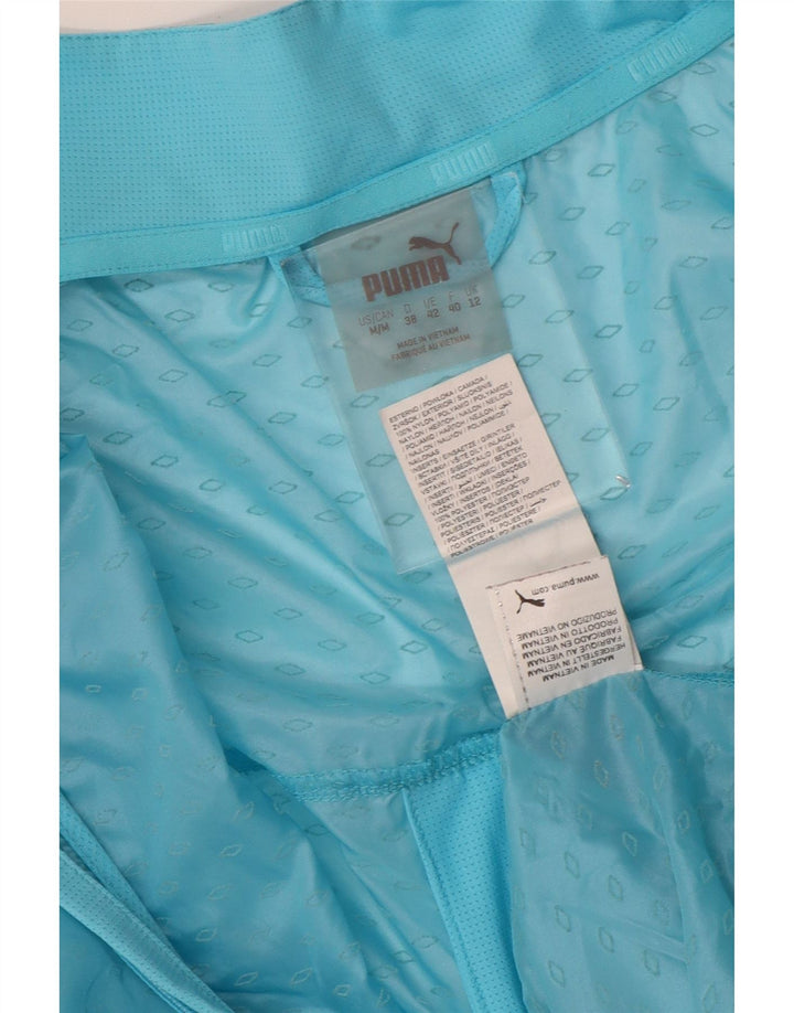 PUMA Womens Rain Jacket UK 12 Medium  Blue Nylon