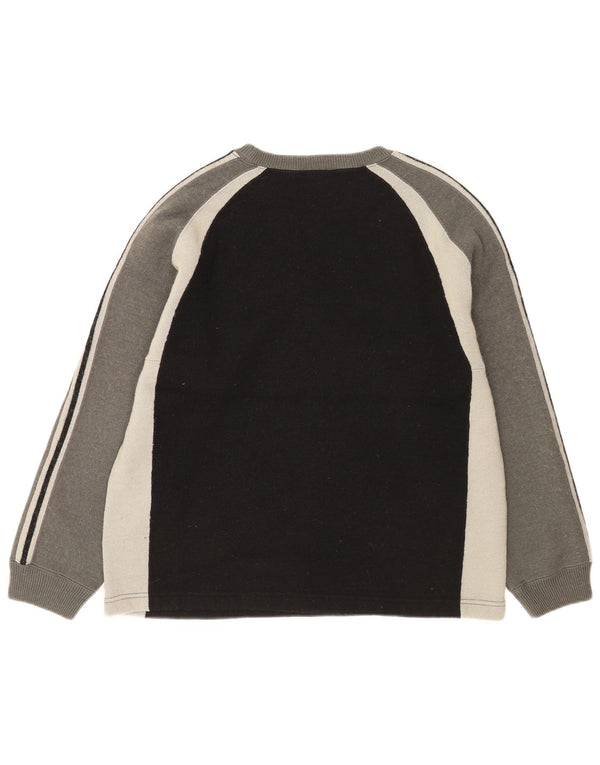 Quiksilver Mens Boat Neck Jumper Sweater Medium Black Colourblock Acrylic
