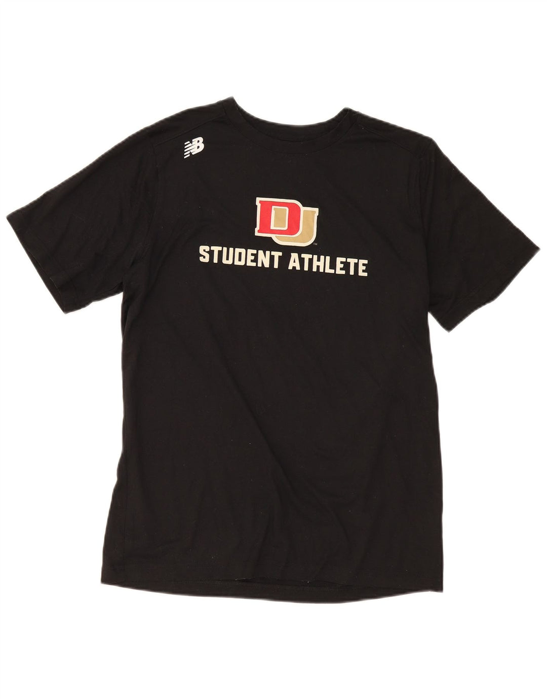 New Balance Mens Graphic T-Shirt Top Large Black Polyester