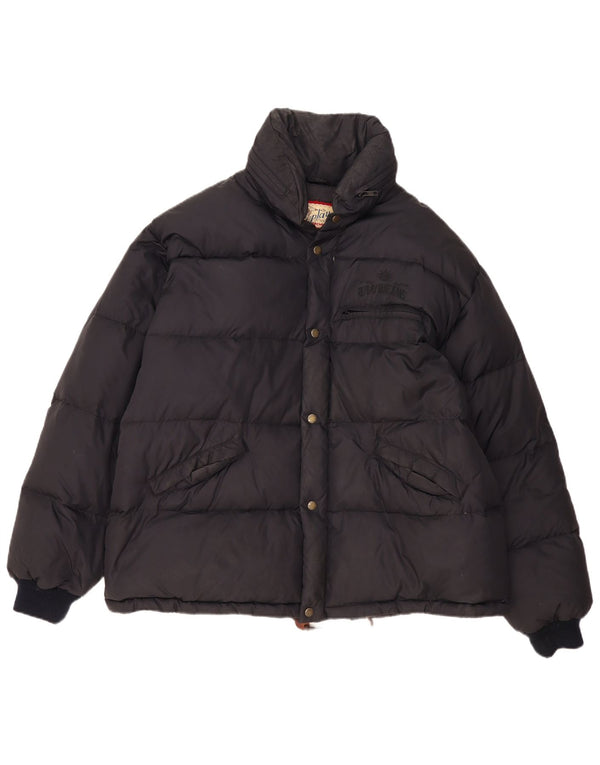 Replay Mens Loose Fit Padded Jacket UK 40 Large Black Polyamide