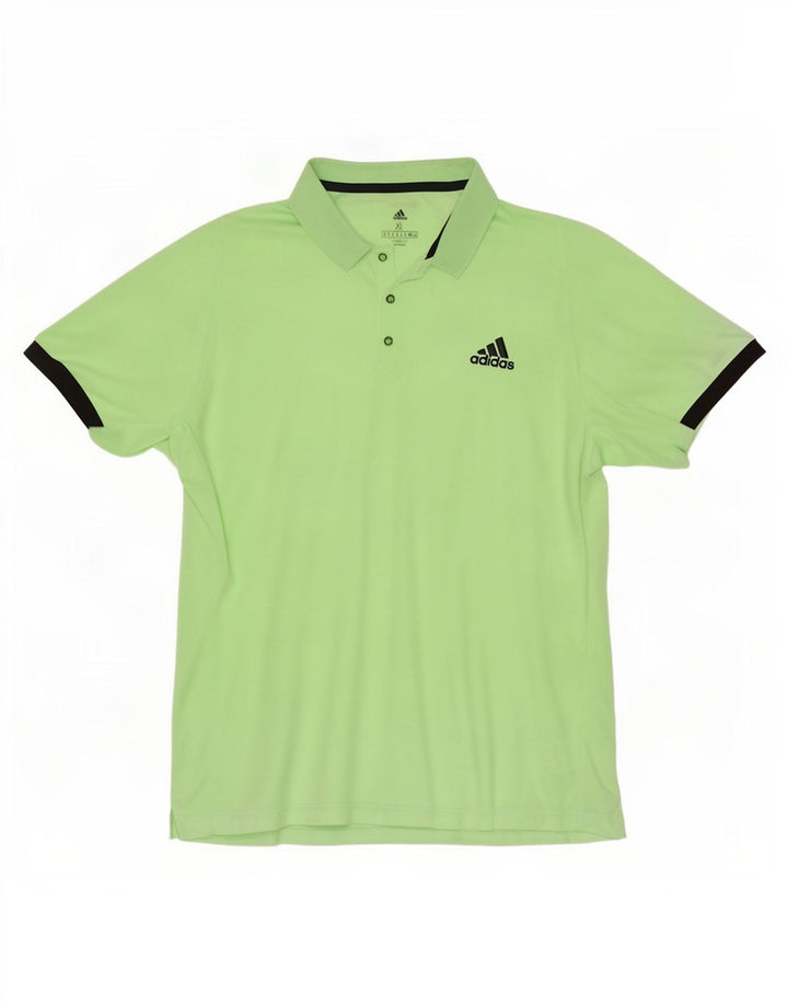 Adidas Mens Climalite Polo Shirt XL Green Polyester