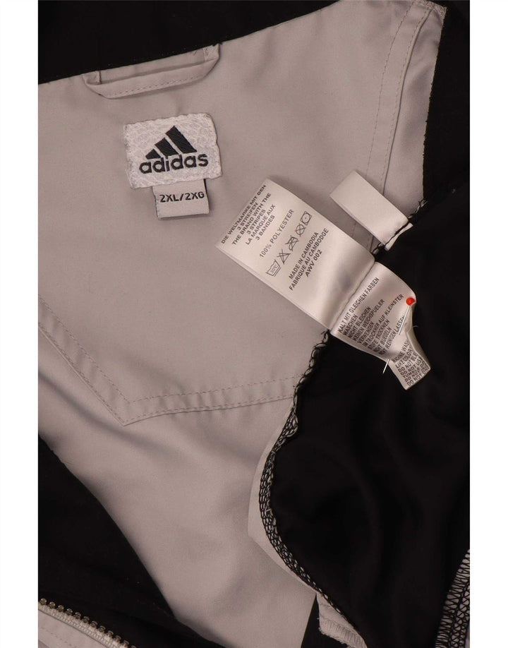Adidas Mens Climashell 3/4 Sleeve Tracksuit Top Jacket 2XL Grey Colourblock