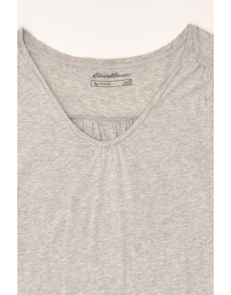 EDDIE BAUER Womens Outdoor T-Shirt Top UK 14 Medium Grey Cotton | Vintage Eddie Bauer | Thrift | Second-Hand Eddie Bauer | Used Clothing | Messina Hembry 