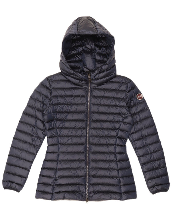 Colmar Womens Hooded Padded Jacket UK 14 Medium Navy Blue