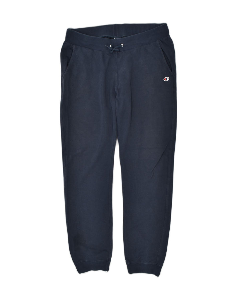 CHAMPION Womens Tracksuit Trousers Joggers 2XL Navy Blue Cotton | Vintage Champion | Thrift | Second-Hand Champion | Used Clothing | Messina Hembry 