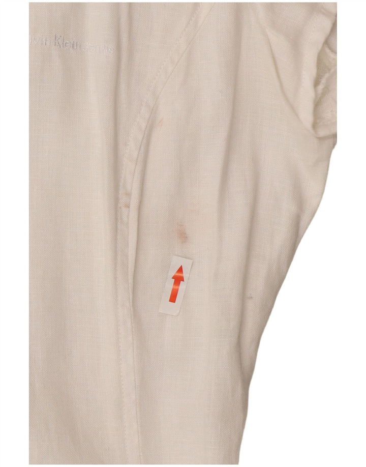 Calvin Klein Jeans Womens A-Line Dress UK 14 Medium White