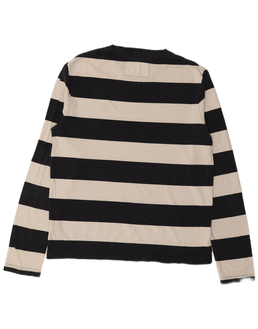 JACK WILLS Mens Top Long Sleeve Medium Navy Blue Striped Cotton