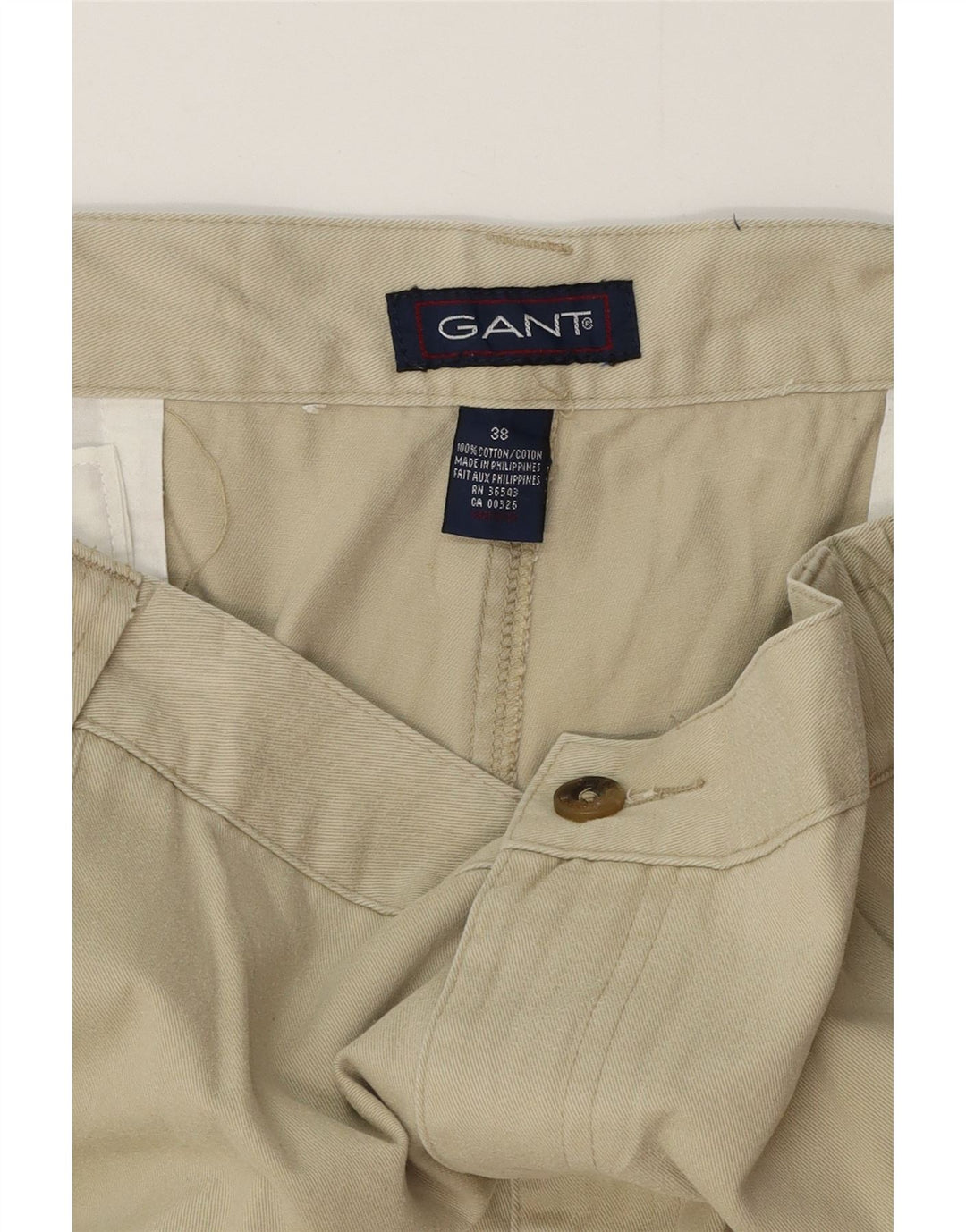 GANT Mens Pegged Chino Shorts W38 XL Khaki Cotton