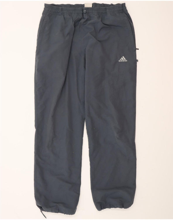 ADIDAS Mens Tracksuit Trousers Joggers Large  Navy Blue Polyester