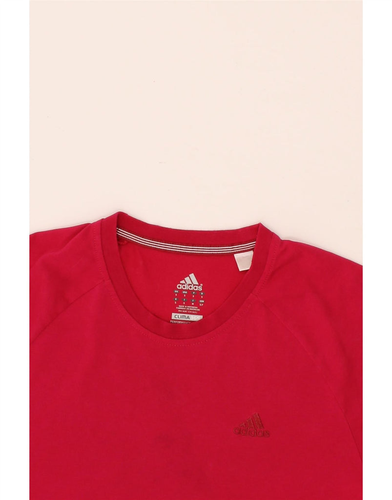 ADIDAS Mens Clima 365 T-Shirt Top Small Pink Cotton Vintage Adidas and Second-Hand Adidas from Messina Hembry 