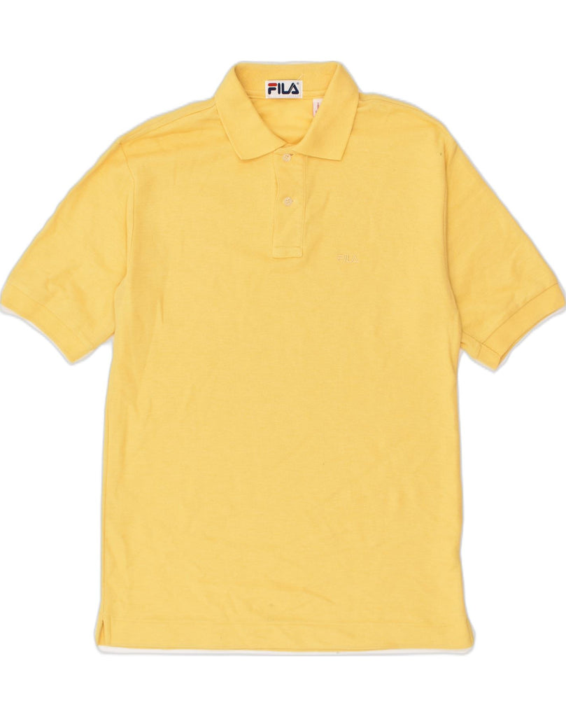 FILA Mens Polo Shirt IT 46 Small Yellow Cotton | Vintage Fila | Thrift | Second-Hand Fila | Used Clothing | Messina Hembry 