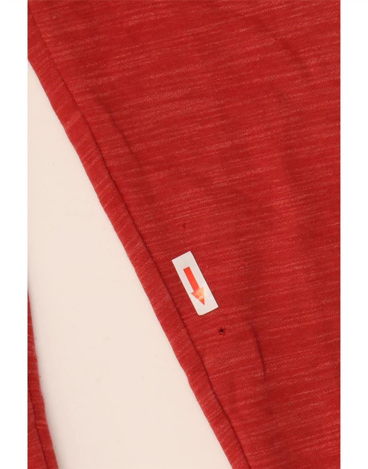 Reebok Mens Graphic Zip Hoodie Sweater Medium Red Cotton