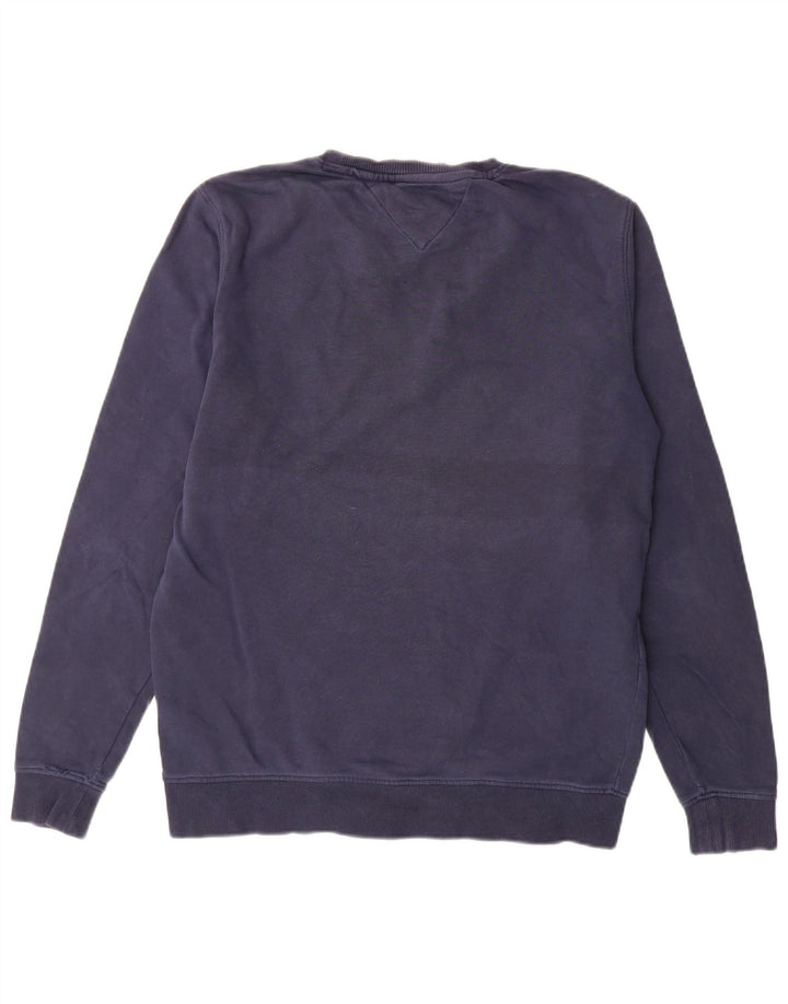 Tommy Hilfiger Mens Graphic Sweatshirt Jumper Large Navy Blue Cotton