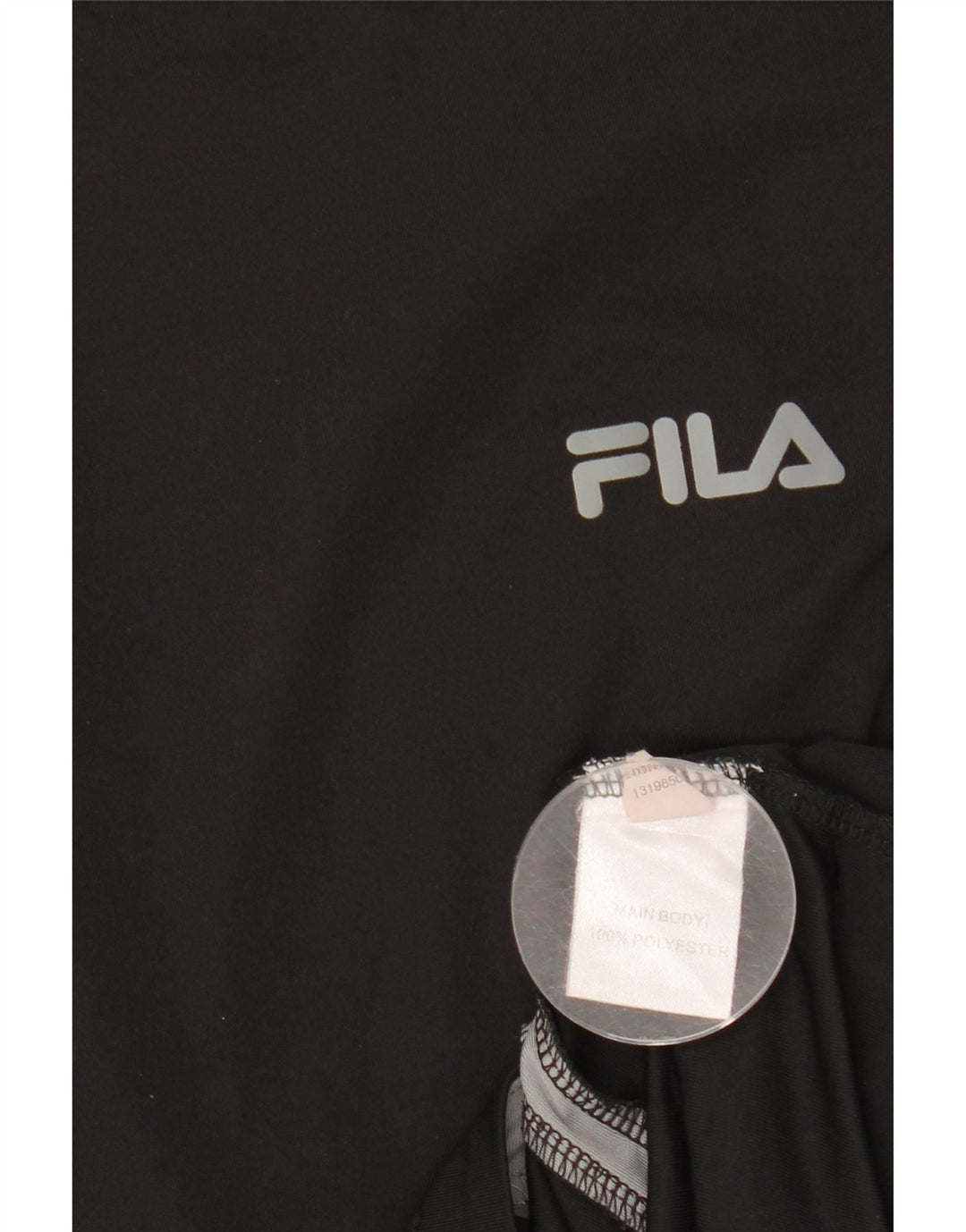 FILA Mens T-Shirt Top Medium Black Colourblock Polyester