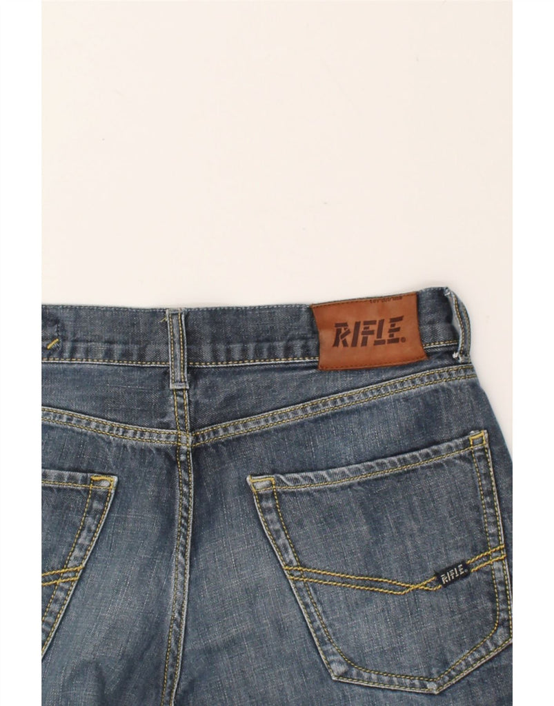 RIFLE Mens Straight Jeans W33 L31 Navy Blue Cotton | Vintage Rifle | Thrift | Second-Hand Rifle | Used Clothing | Messina Hembry 