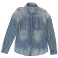 Guess Womens Oversized Denim Shirt UK 6 XS  Blue Cotton