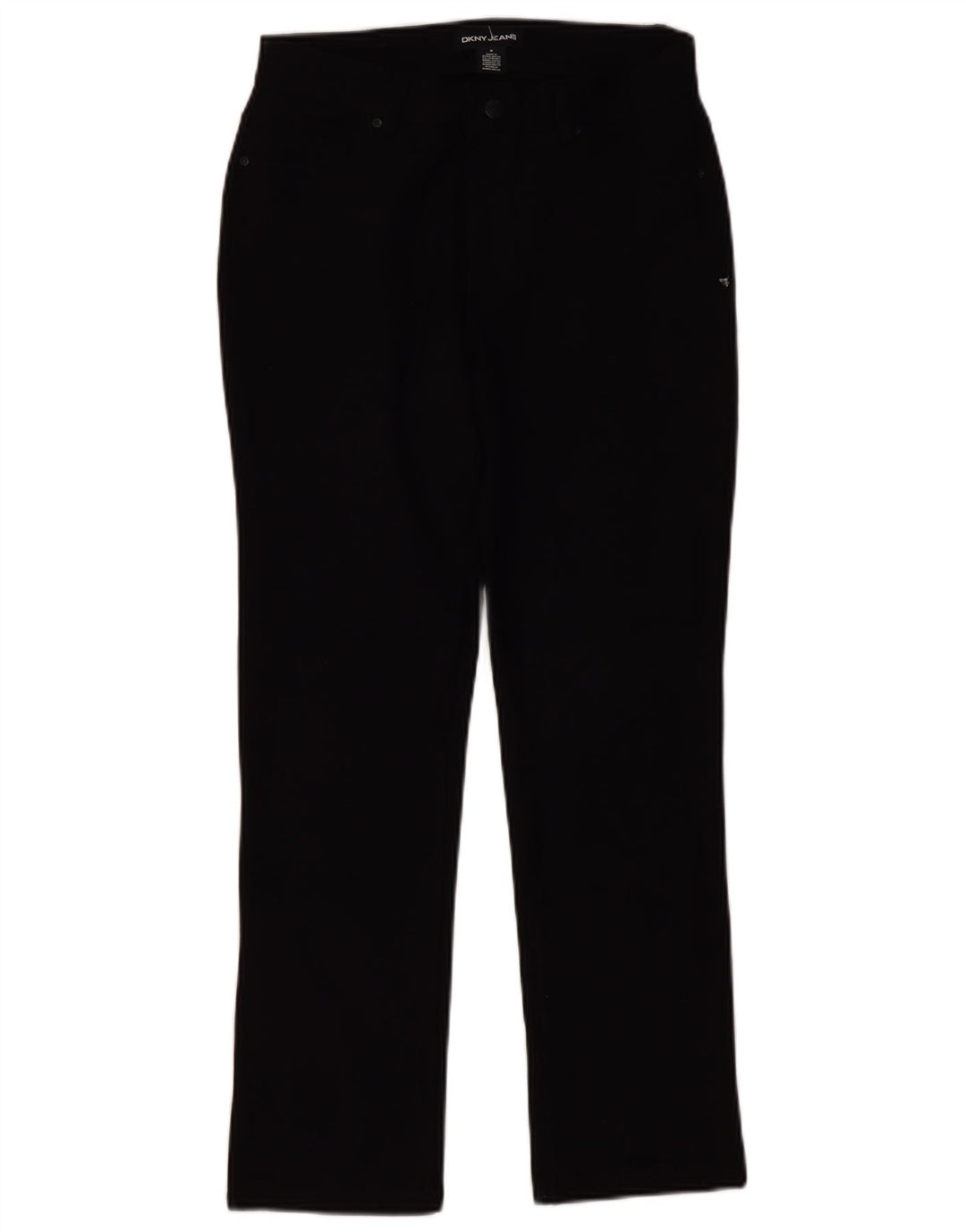 Dkny Womens Straight Casual Trousers Small W27 L28 Black Viscose