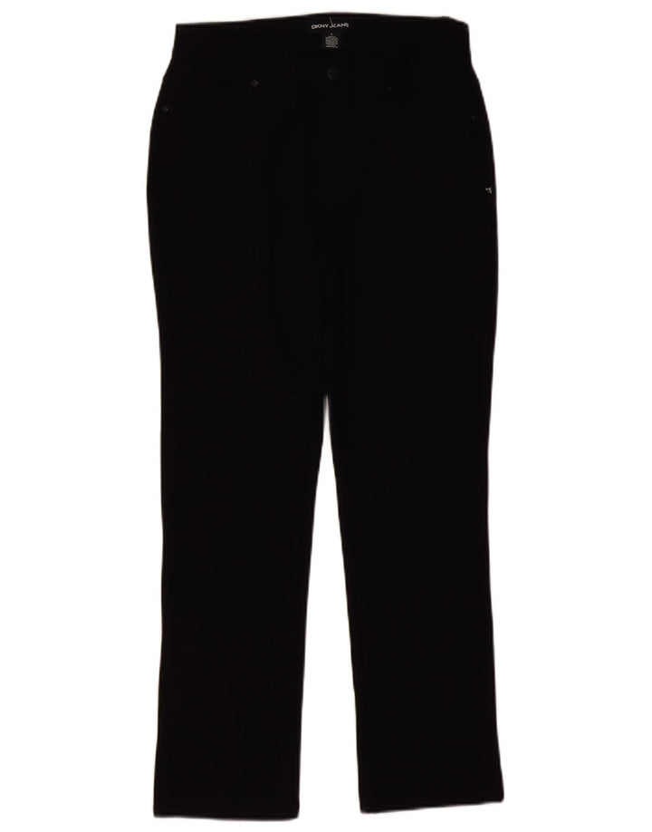 Dkny Womens Straight Casual Trousers Small W27 L28 Black Viscose