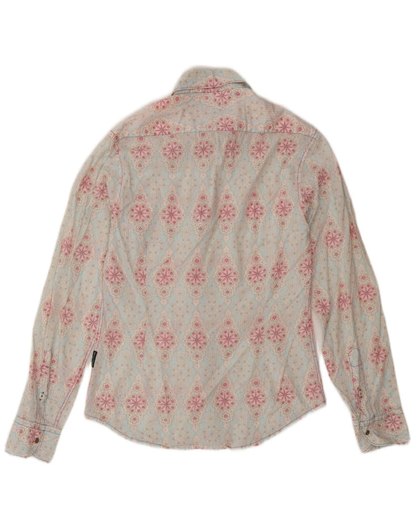 Energie Mens Shirt Small Blue Floral