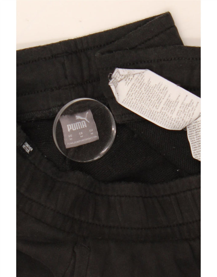 Puma Mens Graphic Tracksuit Trousers Joggers Medium Black Cotton