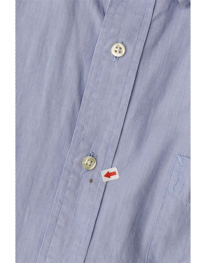 Tommy Hilfiger Mens Shirt Size 16 1/2 Large Blue Pinstripe