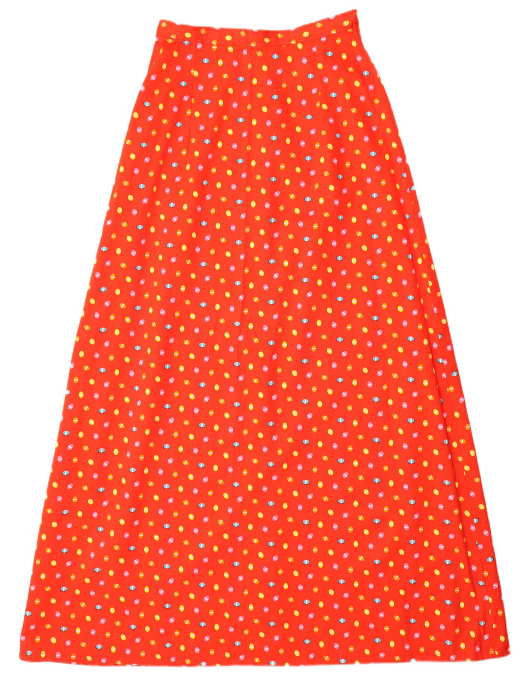 VINTAGE Womens Maxi Skirt W26 Small  Red Spotted