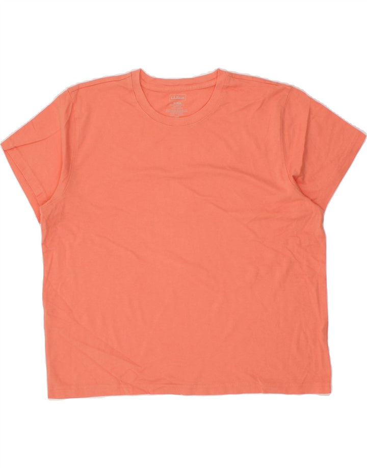L.L.BEAN Womens T-Shirt Top UK 14 Medium Pink Cotton Vintage L.L.Bean and Second-Hand L.L.Bean from Messina Hembry 