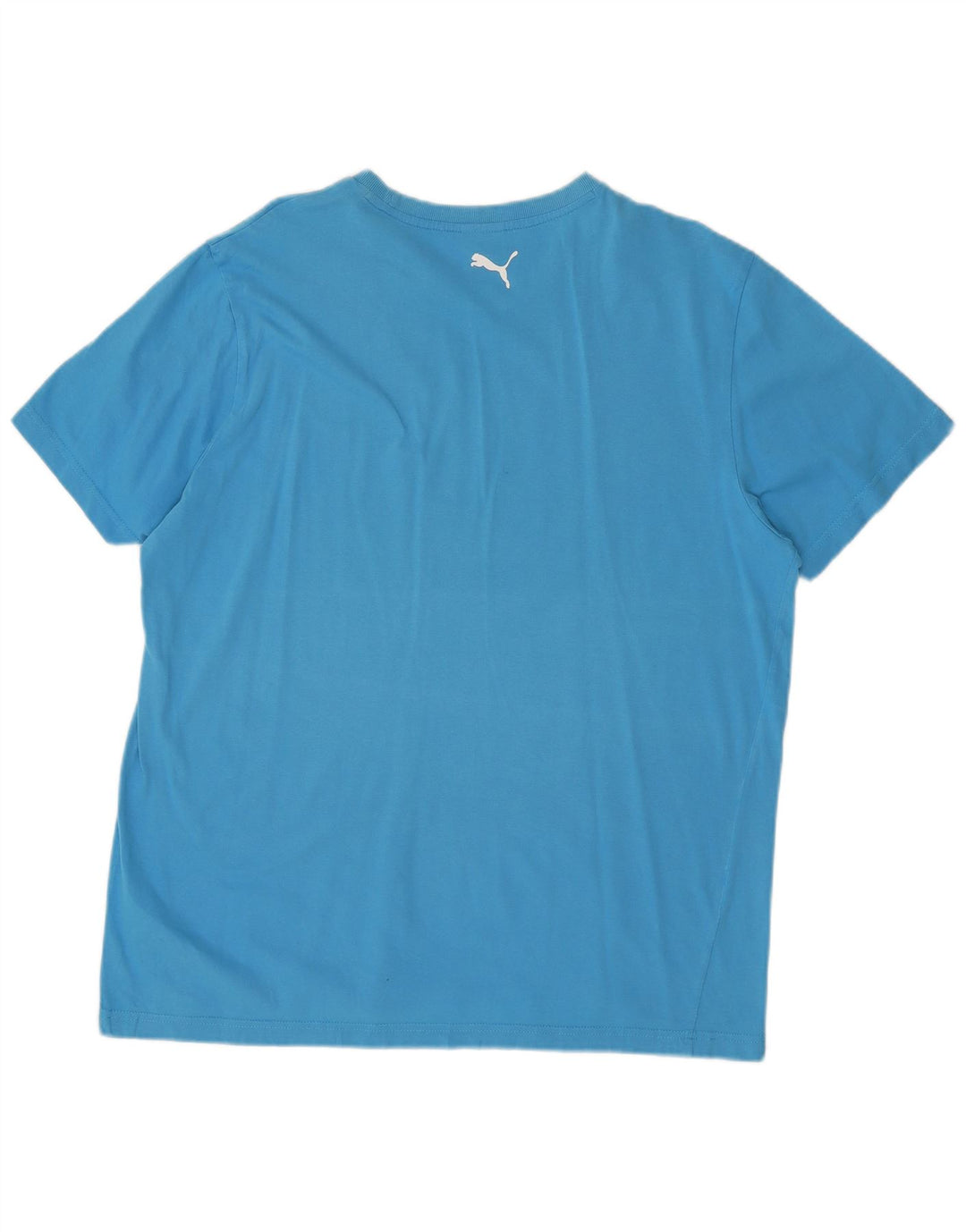 Puma Mens Graphic T-Shirt Top XL Blue Cotton