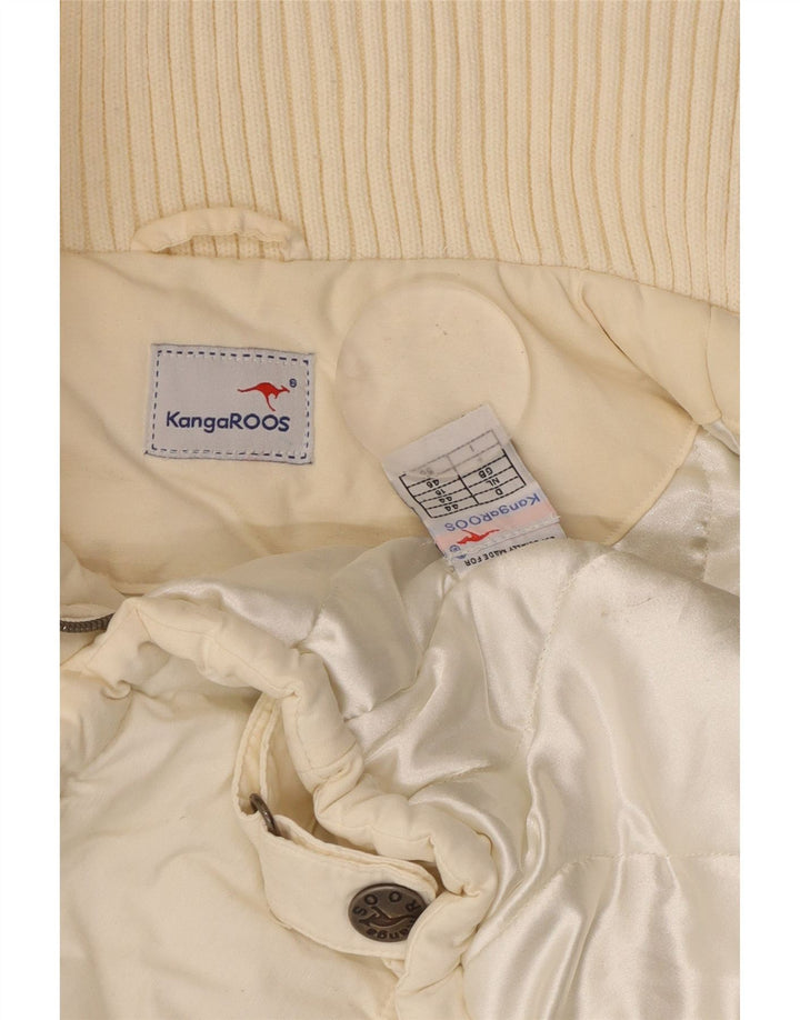 KANGAROOS Womens Padded Jacket UK 18 XL  White Cotton