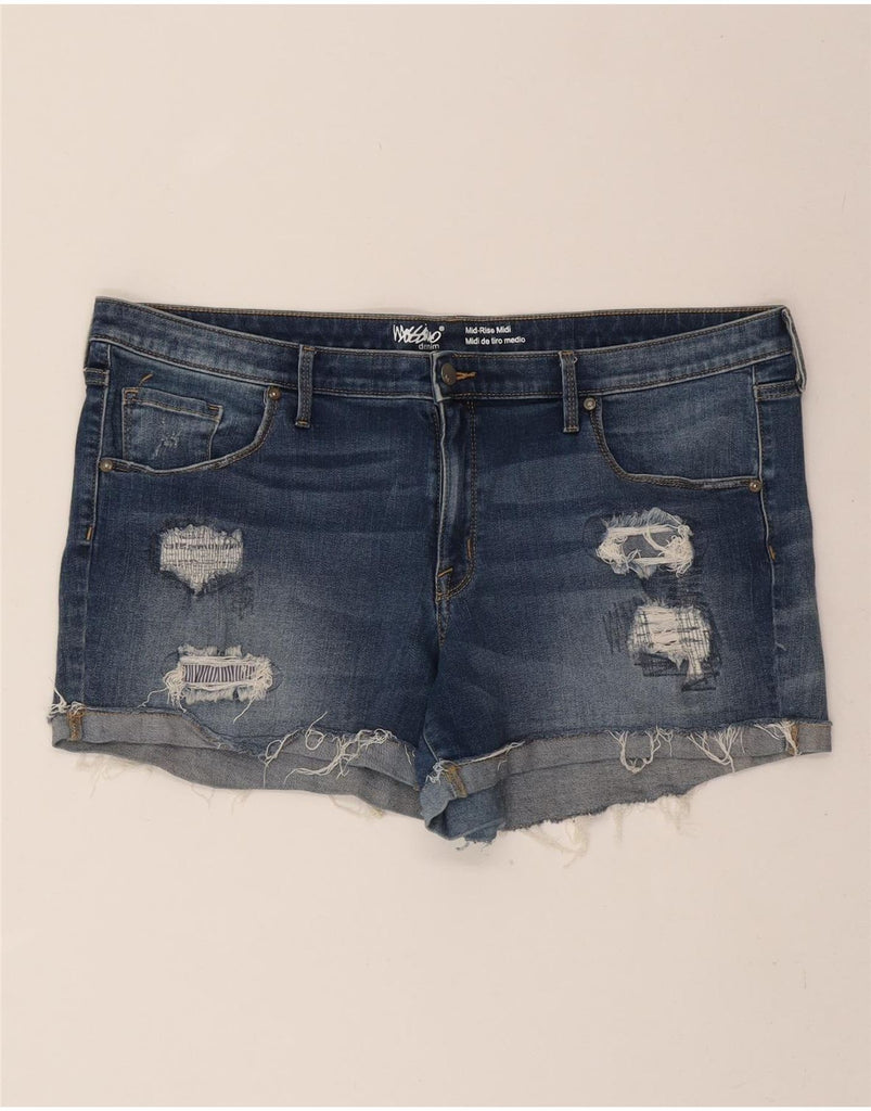 MOSSIMO Womens Mid Rise Mid Rise Denim Shorts US 18 2XL W40 Blue Vintage Mossimo and Second-Hand Mossimo from Messina Hembry 