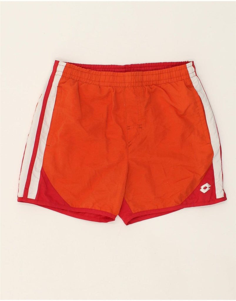 LOTTO Boys Sport Shorts 11-12 Years Orange Colourblock Polyester | Vintage Lotto | Thrift | Second-Hand Lotto | Used Clothing | Messina Hembry 