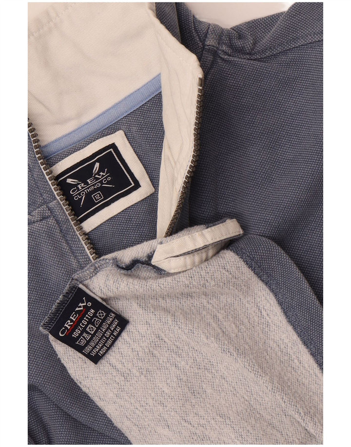 Crew Clothing Womens Zip Neck Sweatshirt Jumper UK 12 Medium Navy Blue