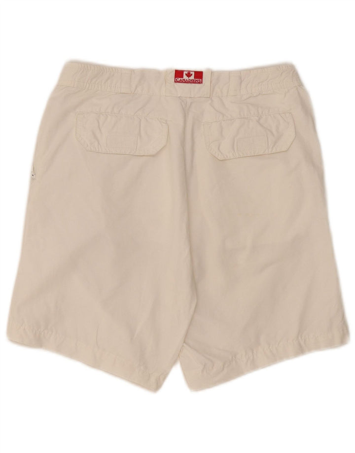 Canadiens Womens Chino Shorts IT 44 Medium W30 White Cotton