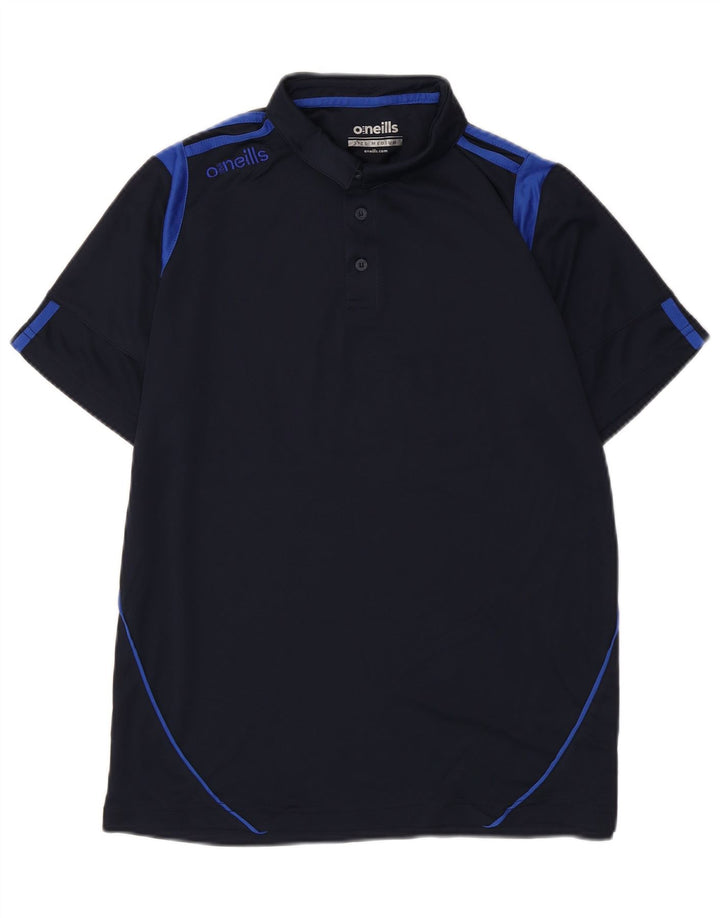 O'Neills Mens Polo Shirt Medium Navy Blue Colourblock Polyester
