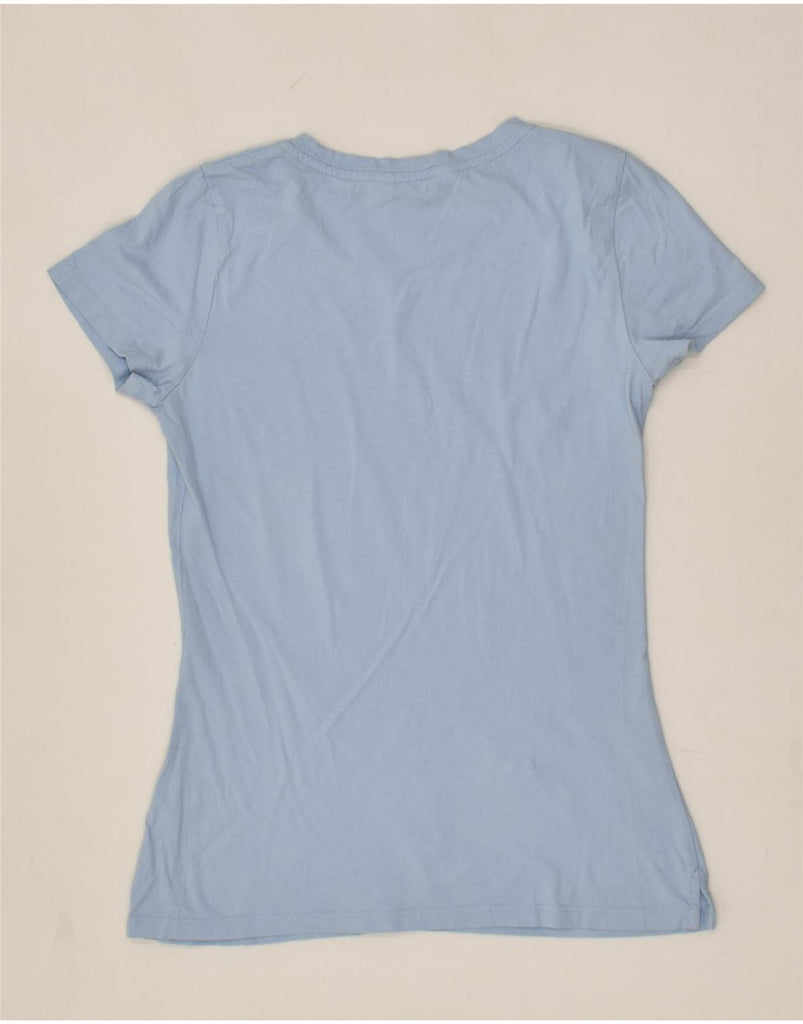 TOMMY HILFIGER Womens T-Shirt Top UK 12 Medium Blue Cotton | Vintage Tommy Hilfiger | Thrift | Second-Hand Tommy Hilfiger | Used Clothing | Messina Hembry 