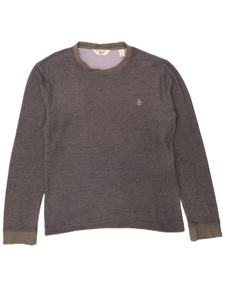 Penguin Mens Top Long Sleeve Large Grey