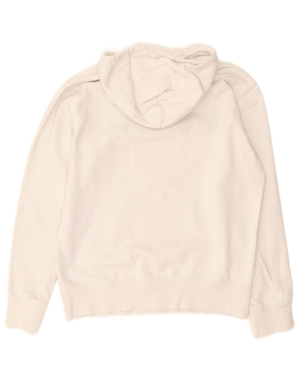 CHAMPION Mens Graphic Hoodie Jumper Medium White Cotton