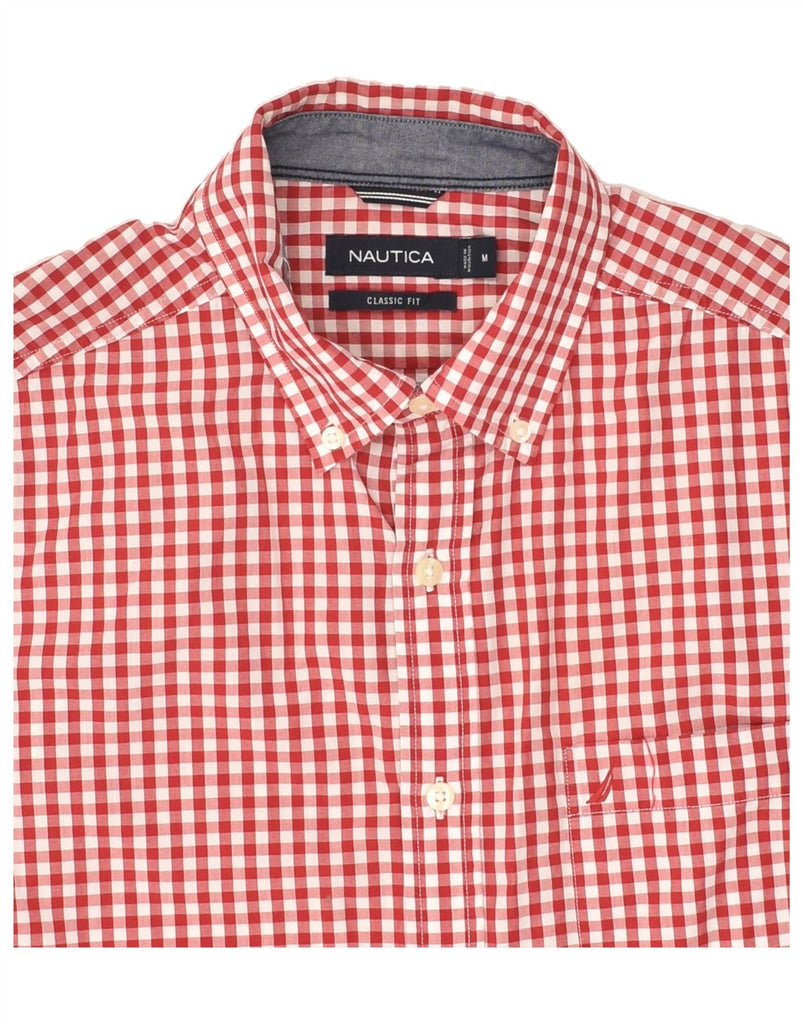 NAUTICA Mens Classic Fit Shirt Medium Red Gingham Cotton | Vintage Nautica | Thrift | Second-Hand Nautica | Used Clothing | Messina Hembry 